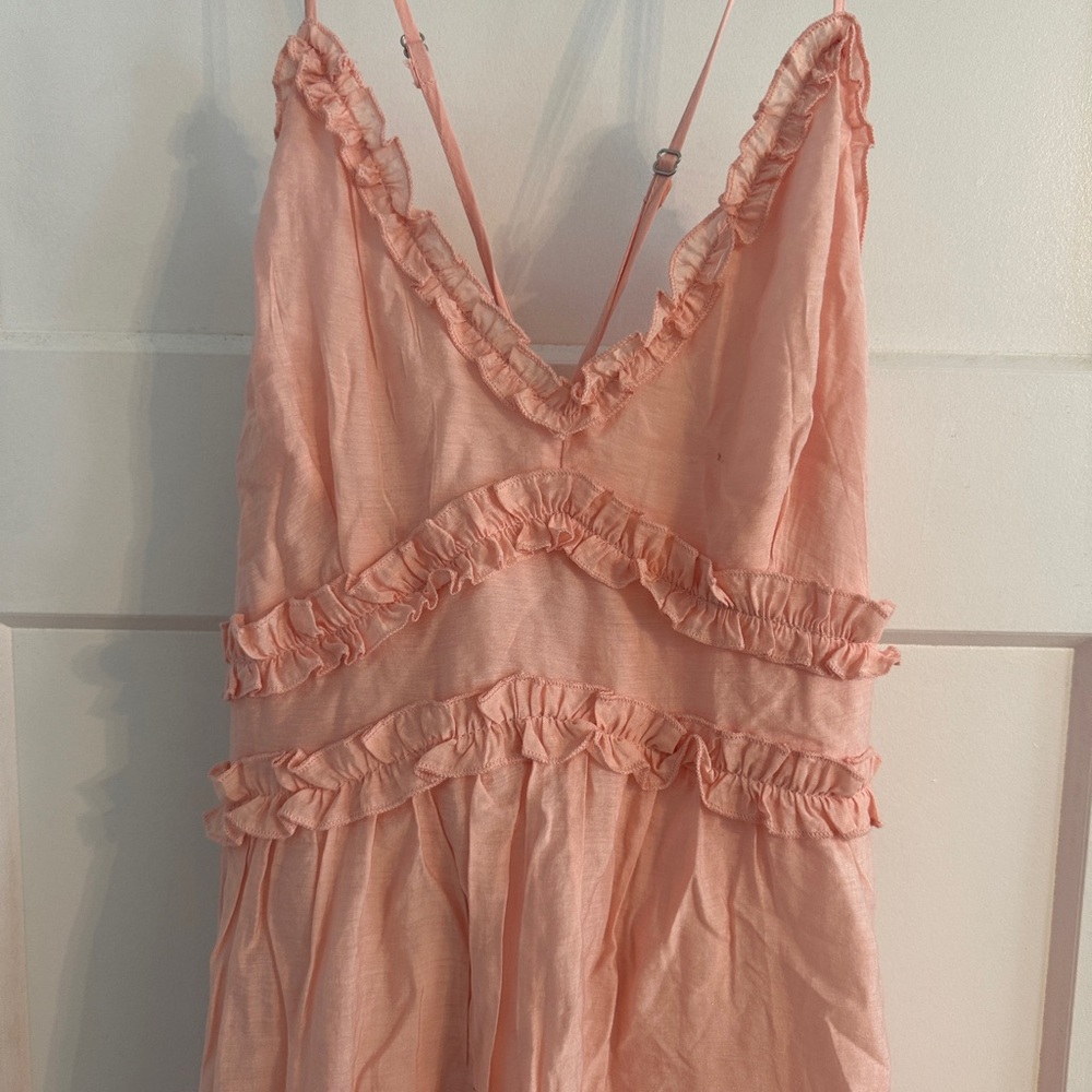 Francesca's Collections Pink Ruffle Mini Dress - Picture 3 of 7
